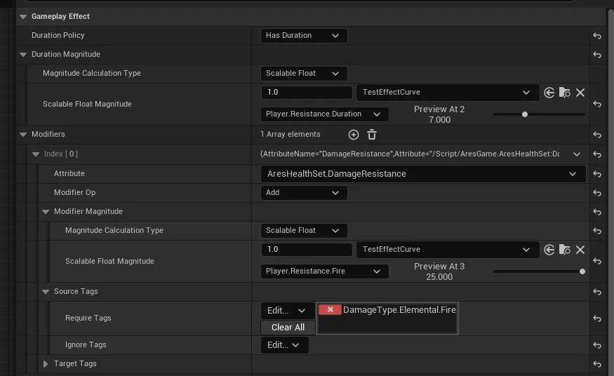 Damage Types, Resistances, Gameplay Tags and Gameplay Effects. | The ...